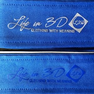 Blue on Blue LIFE IN 3D Tieback Headbands